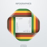 Infographics vector design template Ribbon Loop