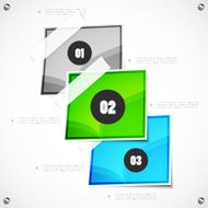 Glossy colorful steps banners