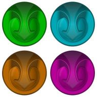 Round Web Button With Arrow