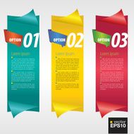 Vertical banner vector with number
