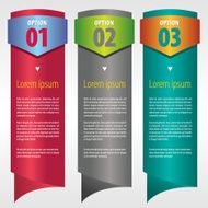 Vertical banner vector with number N3