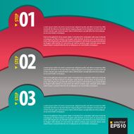 Abstract modern banner vector with numbered