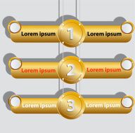 Gold hanging banners N2