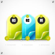 Glossy infogrpahic labels