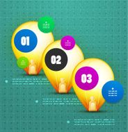 Glossy light bulb infographic background