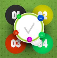 Glossy abstract circles infographic design