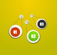 Glossy circles infographic design