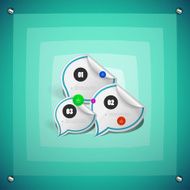 Vector speech bubble infographic