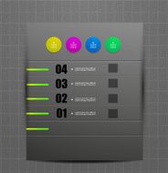 Glossy infographic banner