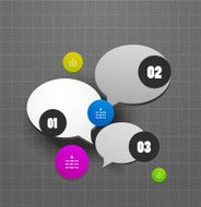 Abstract speech bubble background