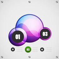 Glossy creative infographic steps design