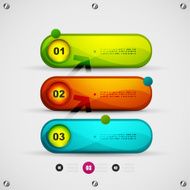 Glossy banners infographic design