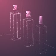 Illuminated Shiny Infographic Elements
