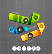 Colorful ribbon infographic steps option vector