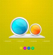 Colorful glossy circles infographic design