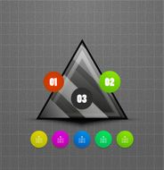 Shiny triangles infographic background