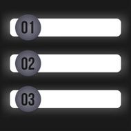 Three steps infographic vector background