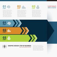 business step paper lines and numbers design N2