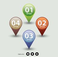 Modern Design mapping pins icon