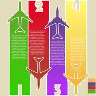 Airplane infographic label vector illustration N3