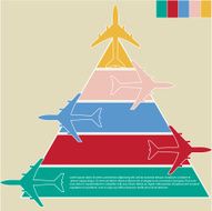 Airplane infographic label vector illustration N4