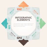 Modern Origami Style Number Options Infographic Illustration N5