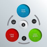 Business diagram template with text fields N19