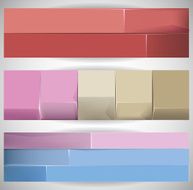 Banners blocks with number