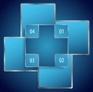 Blue blueprint (spreadsheet) with squares cubes numbers Infographic Business banners N3