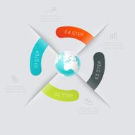 Abstract business info graphics template with icons N76