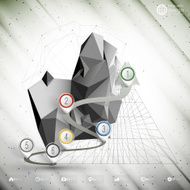 Vector arrow 3d to success Infographic for business design and
