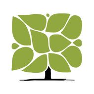 Art tree with frames infographic concept N6