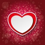Red Paper Heart Bubbles Dark Background N2