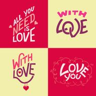 Valentines day hand-lettering cards N2