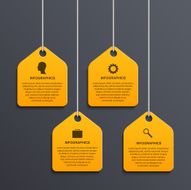 Modern infographic options banner Design elements N7