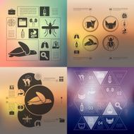 veterinary infographic with unfocused background N52