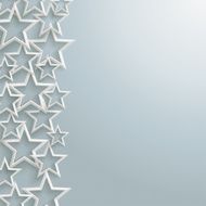 White Stars Grey Background
