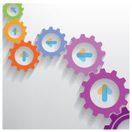 Color Gears Infographics Number Options Banner N2