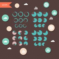 colorful round diagram metaball infographics N14