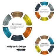 set of modern circle infographics options banner N2