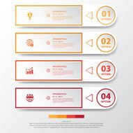 Design multicolor number timeline graphic or website Vector eps1 N5
