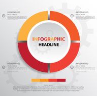 Business Infographics circle origami style Vector illustration N4