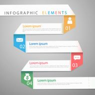 modern paper folding concept infographic elements N3