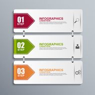Abstract 3D paper Infographic N64
