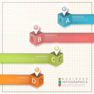 abstract modern paper location mark infographic elements N6