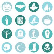 Vector Set of Halloween Icons N6