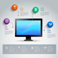 Computer infographic template