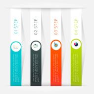 Abstract business info graphics template with icons N77