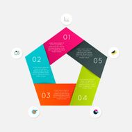Abstract business info graphics template with icons N78