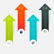 Abstract business info graphics template with icons N79